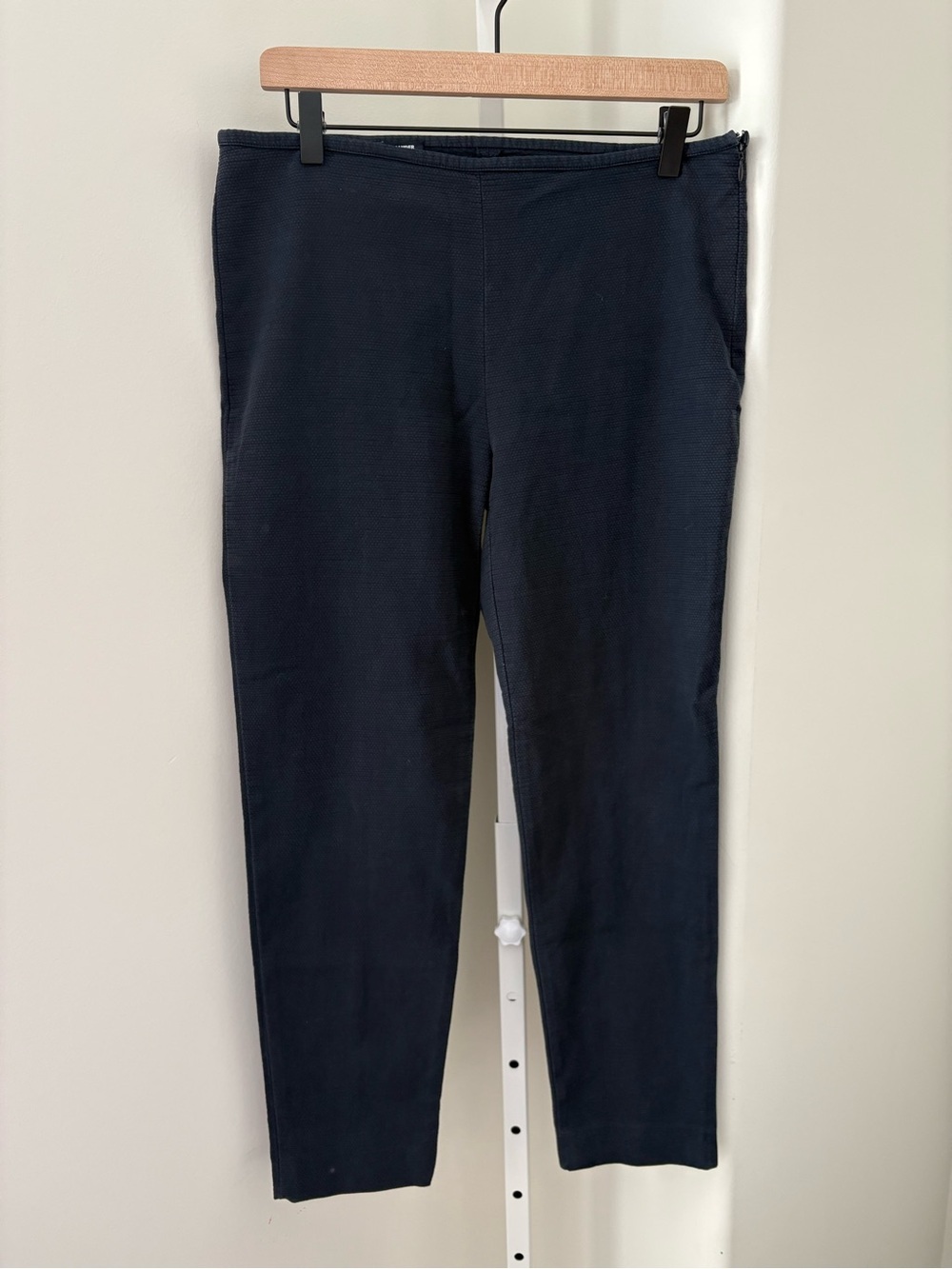 Jil Sander Navy Textured Cropped Ankle Trouser Pants EU 28 Italy